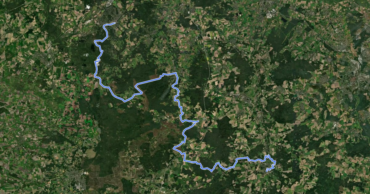 Маршрут Heidepuzzle Wanderweg на спутниковом снимке