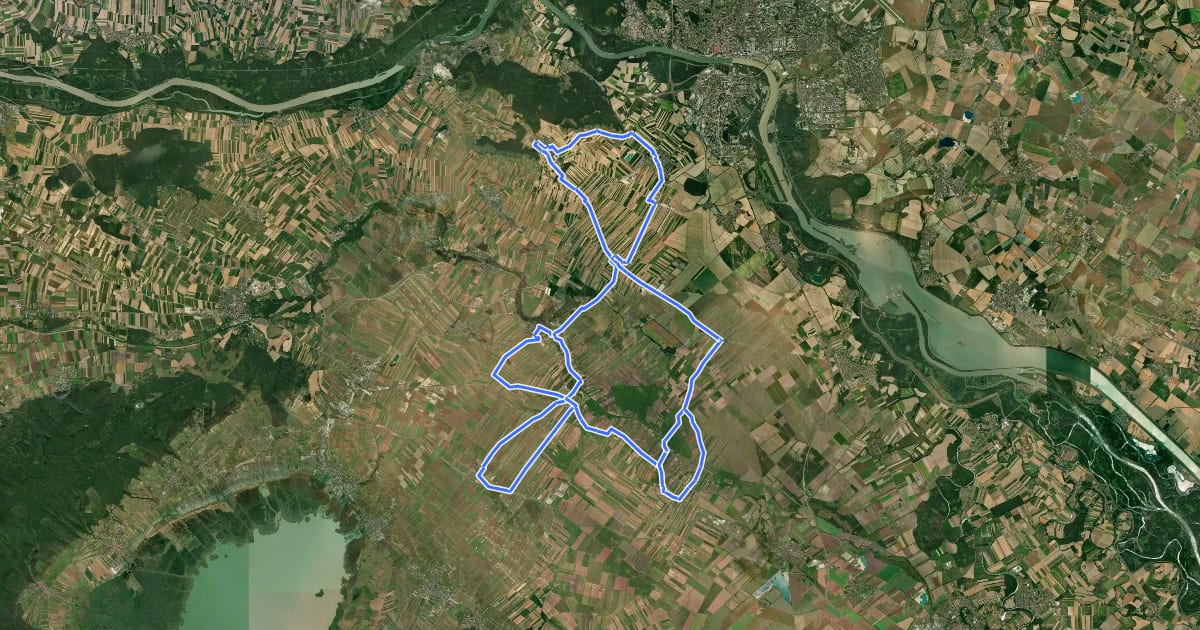 Маршрут Heideradweg на спутниковом снимке