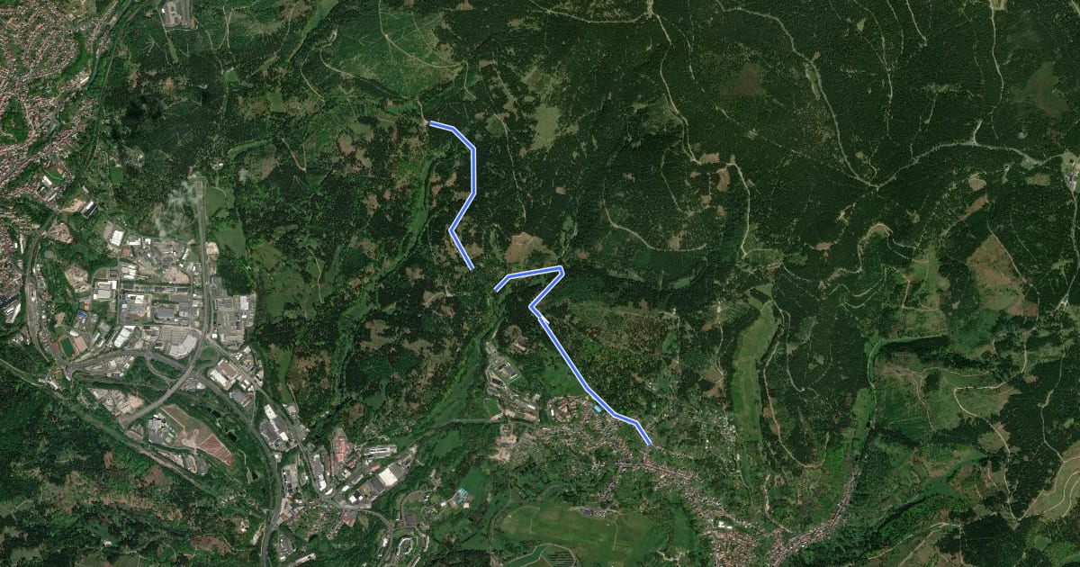Маршрут Heidersbach-Schneidersgrund на спутниковом снимке