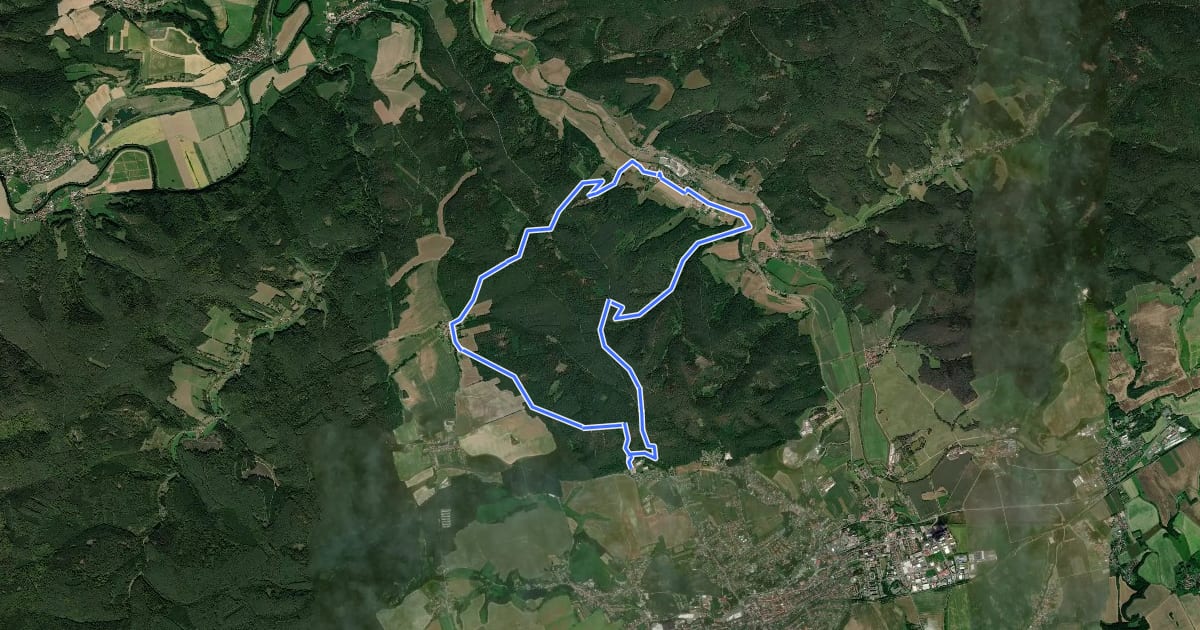 Маршрут Heiderundweg на спутниковом снимке