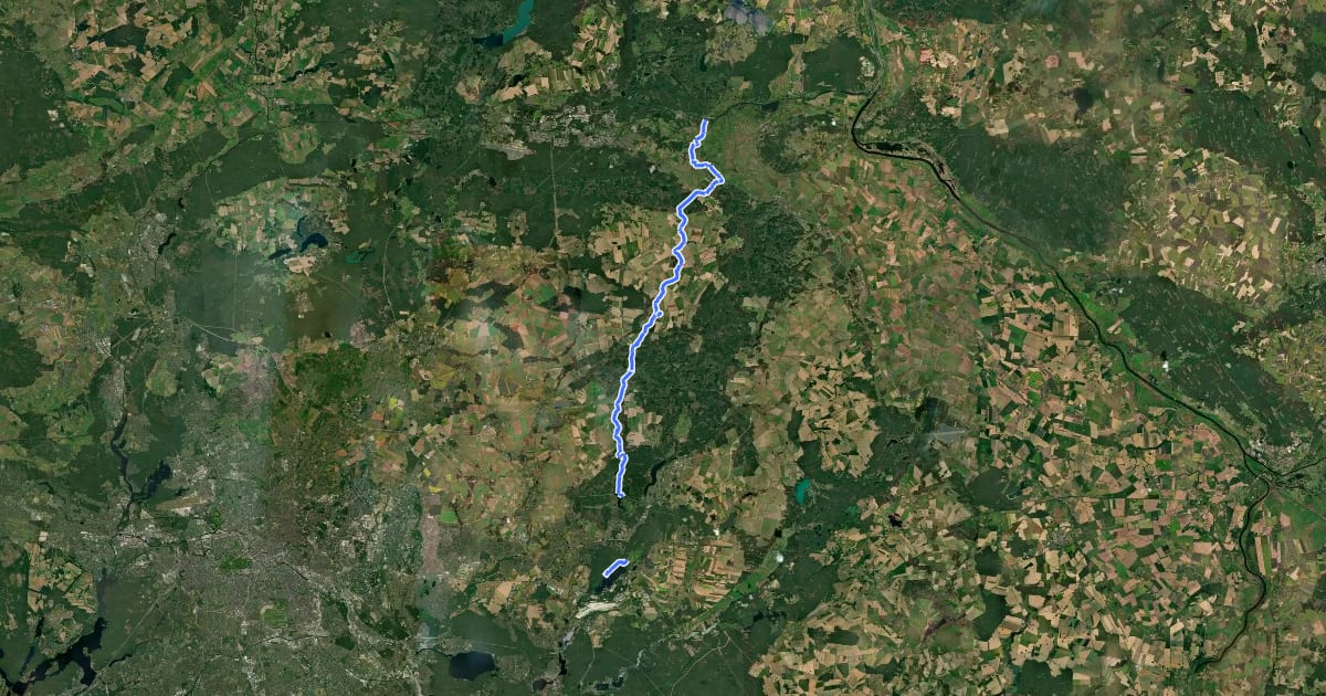 Маршрут Heidewanderweg на спутниковом снимке