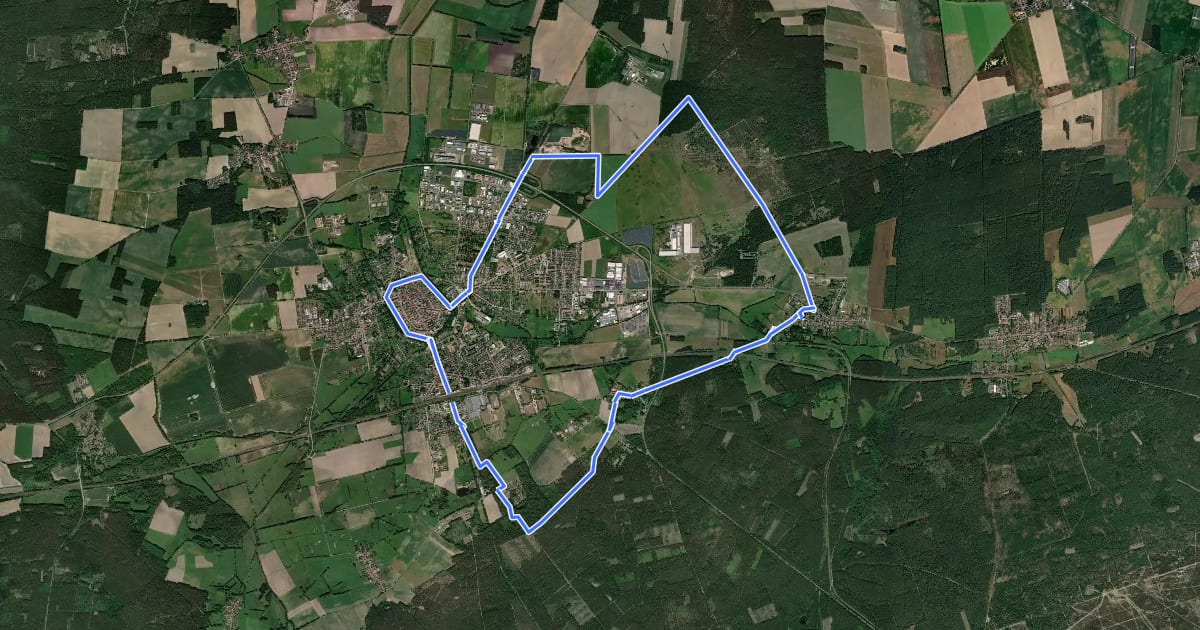 Маршрут Heideweg на спутниковом снимке