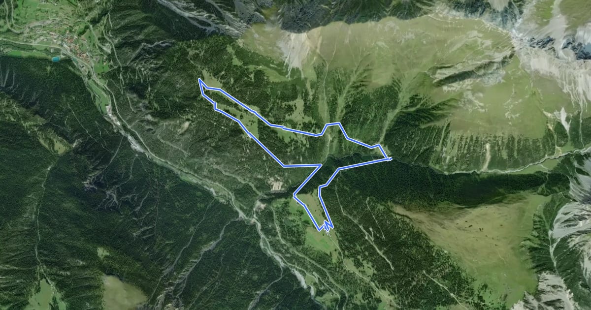 Маршрут Heidis Bergweg на спутниковом снимке