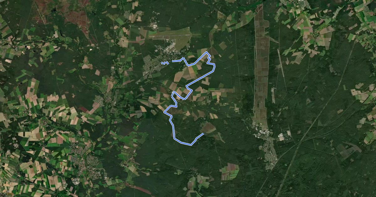 Маршрут Heidschnuckenweg Etappe 10: Faßberg - Oberoher Heide на спутниковом снимке