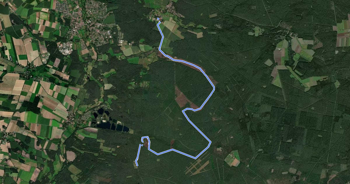 Маршрут Heidschnuckenweg Etappe 12: Weesen - Dehningshof на спутниковом снимке