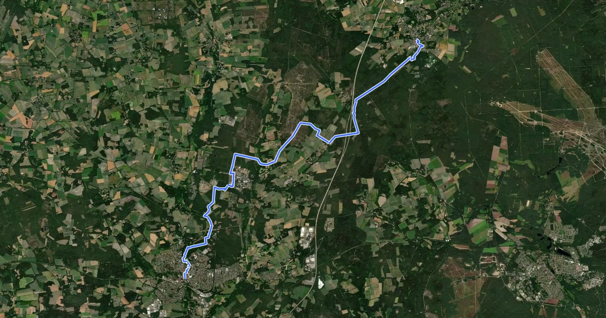 Маршрут Heidschnuckenweg Etappe 6 Bispingen - Soltau на спутниковом снимке