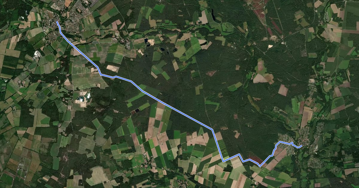 Маршрут Heidschnuckenweg Etappe 8: Wietzendorf - Müden (Örtze) на спутниковом снимке