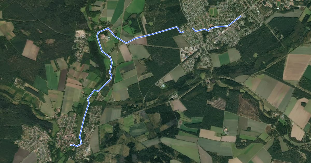 Маршрут Heidschnuckenweg Etappe 9: Müden (Örtze) - Faßberg на спутниковом снимке