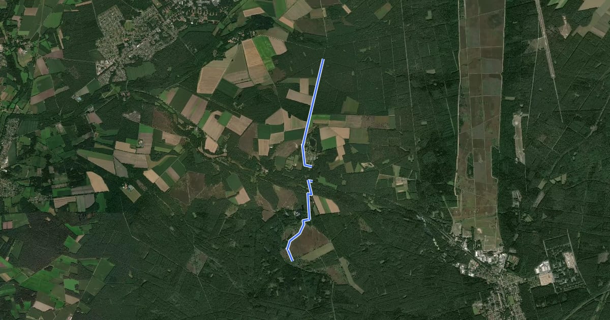 Маршрут Heidschnuckenweg, Zugangsweg Oberohe на спутниковом снимке