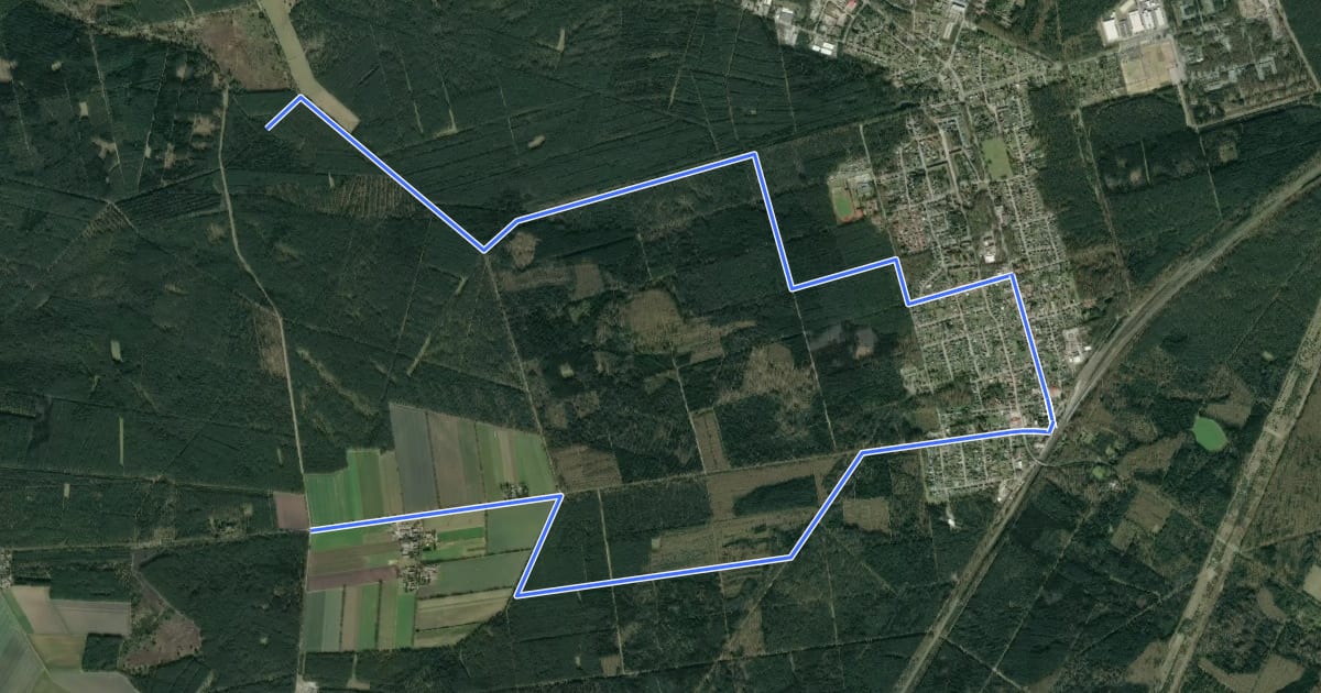 Маршрут Heidschnuckenweg, Zugangsweg Unterlüß на спутниковом снимке