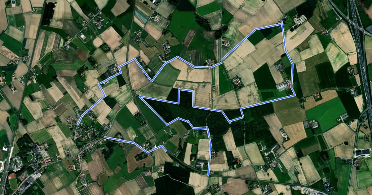 Маршрут Heihoek wandelroute на спутниковом снимке