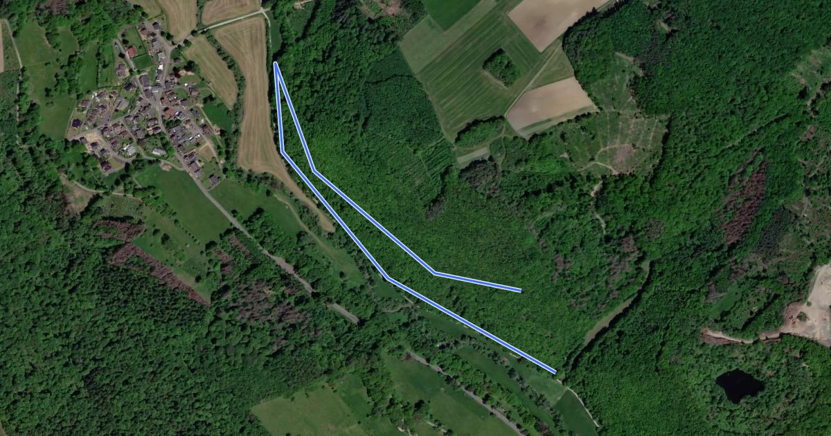 Маршрут Heilberscheider Wanderweg H5 на спутниковом снимке