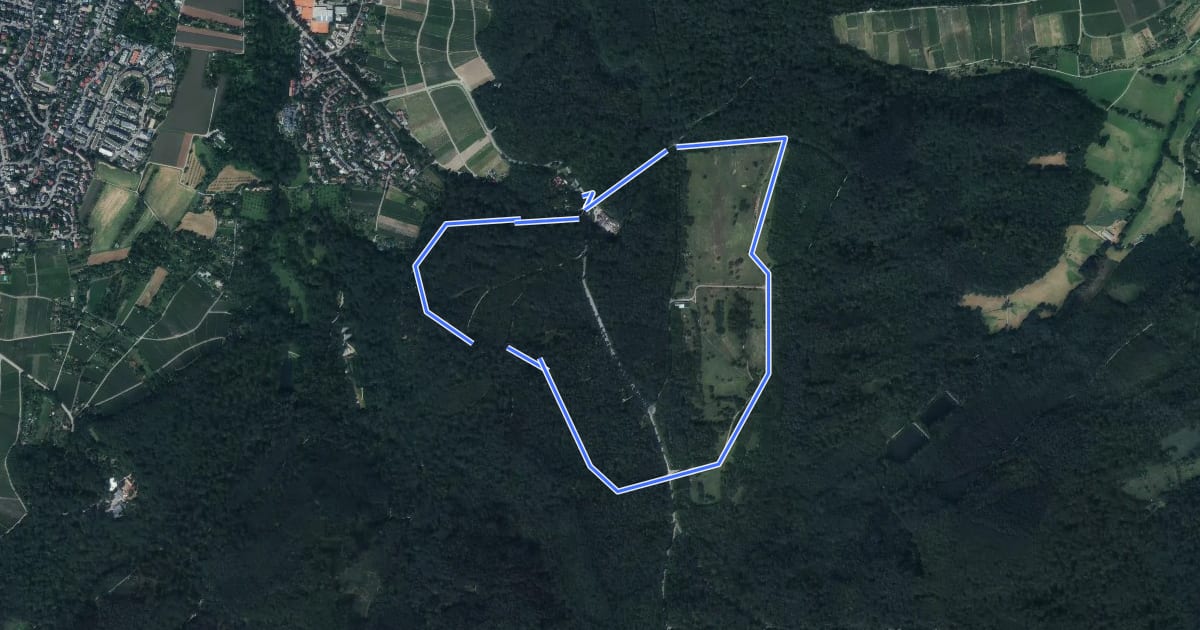 Маршрут Heilbronner Rundwanderweg 3 на спутниковом снимке