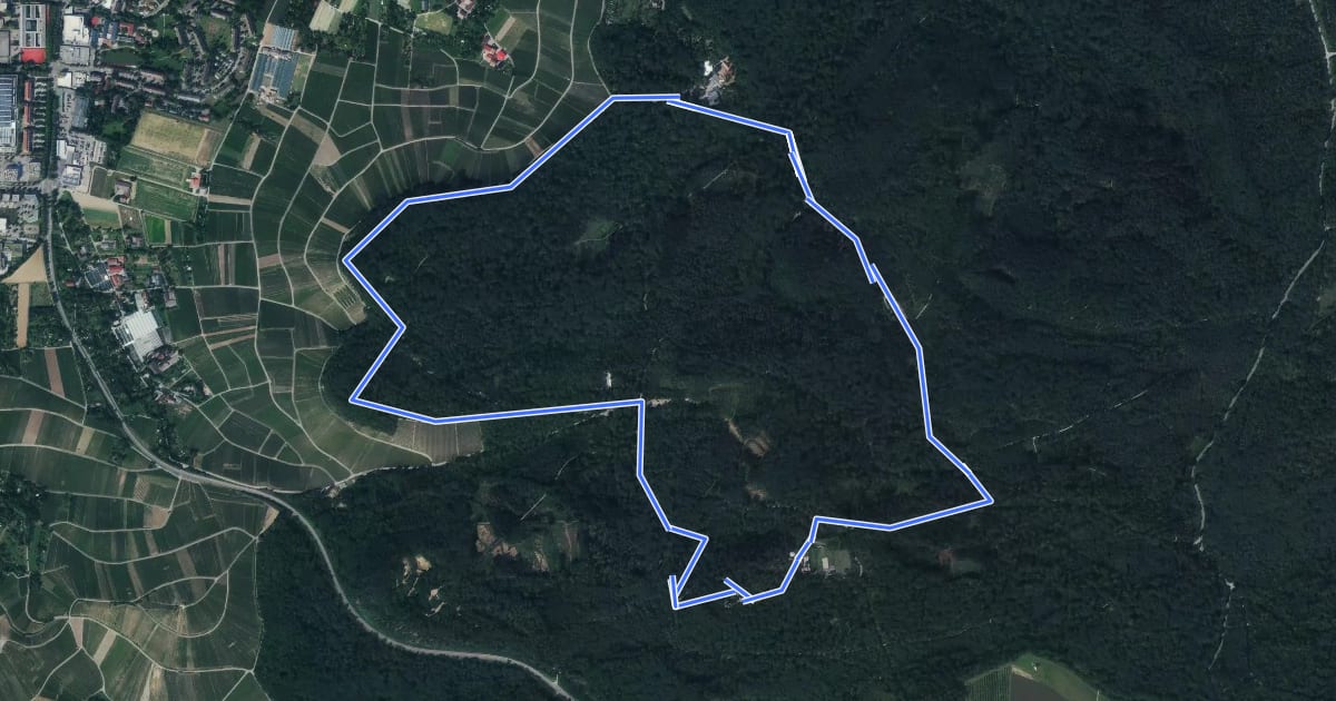 Маршрут Heilbronner Rundwanderweg 5 на спутниковом снимке