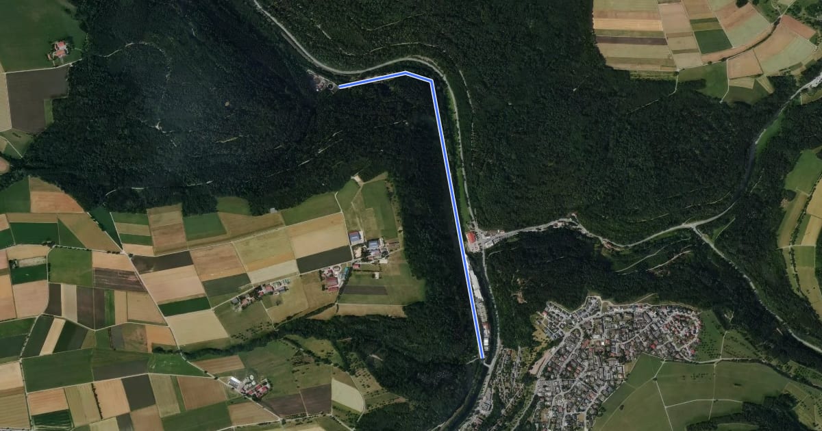 Маршрут Heiligenbach - Gutleutbrücke на спутниковом снимке