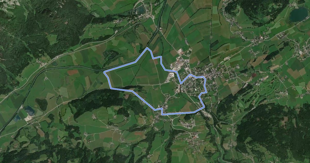 Маршрут Heiligenbrunn-Rundwanderweg на спутниковом снимке