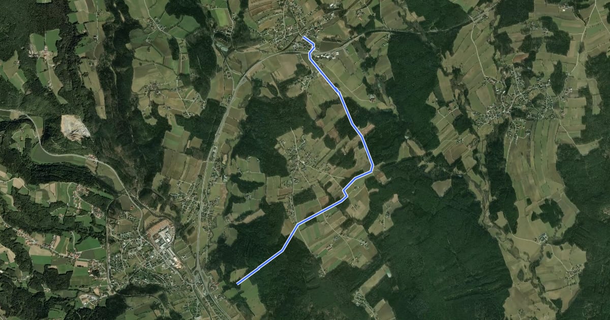 Маршрут Heiligenbrunnweg (Weg F, 5,8 km) на спутниковом снимке