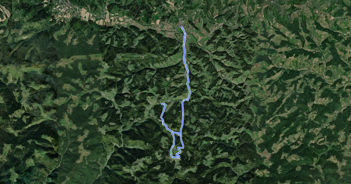 Маршрут Heiligengeistklamm Weg 1 на спутниковом снимке