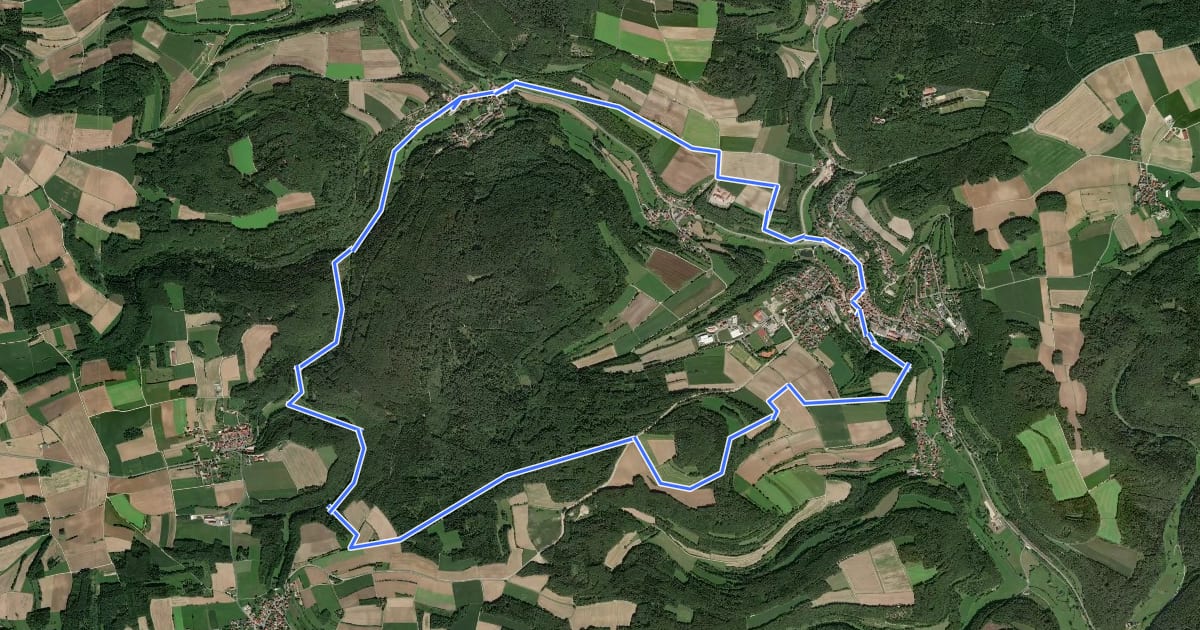 Маршрут Heiligenstadt Rundweg "Rund um den Altenberg" на спутниковом снимке