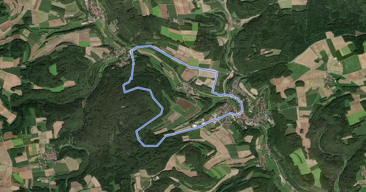 Маршрут Heiligenstadt Rundweg "Zum Rothenstein" на спутниковом снимке