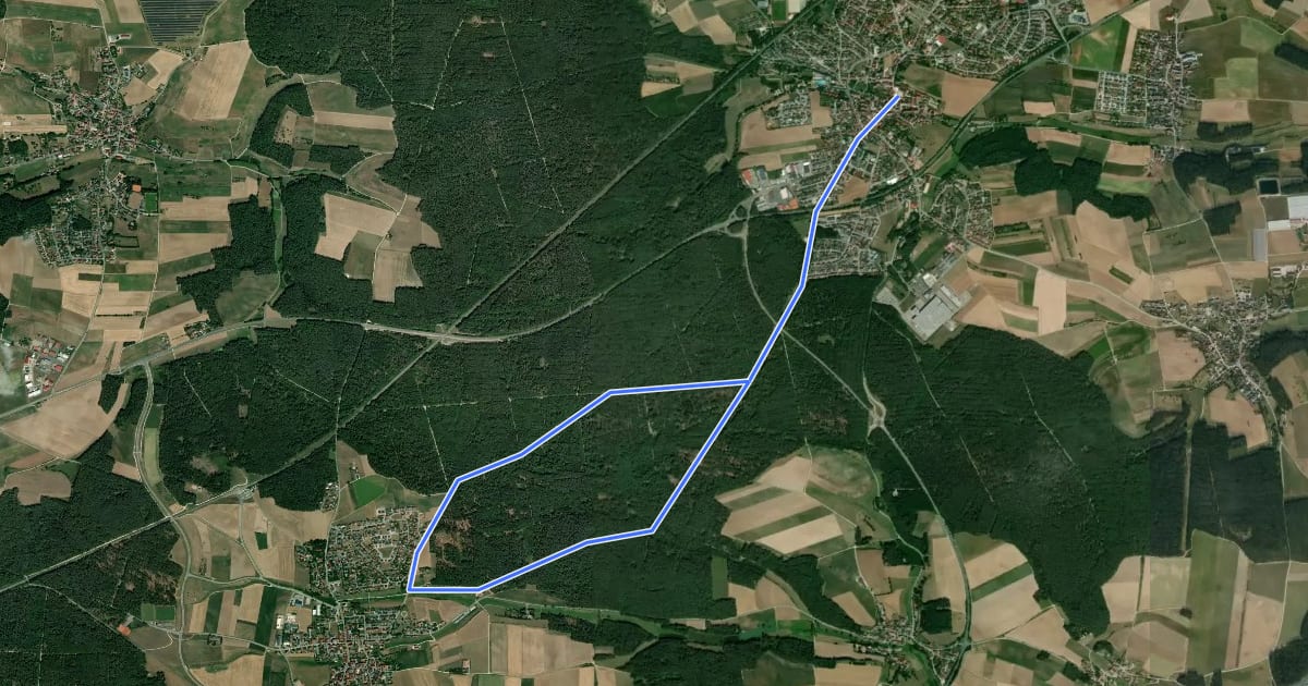 Маршрут Heilsbronner Rundweg 10 на спутниковом снимке