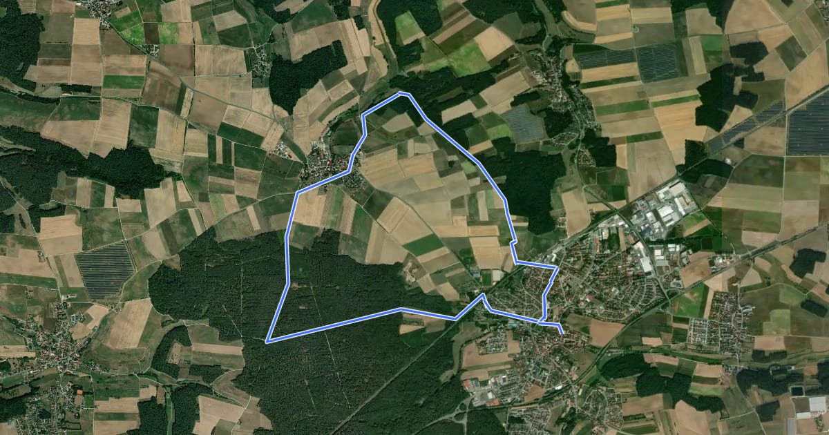 Маршрут Heilsbronner Rundweg 2 на спутниковом снимке