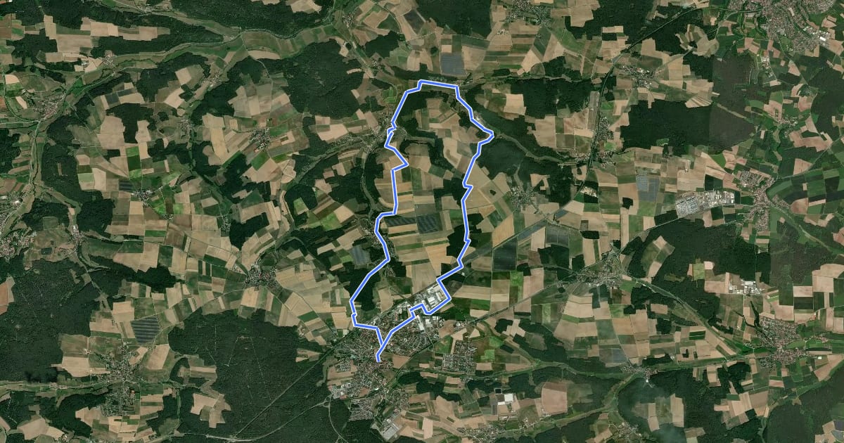 Маршрут Heilsbronner Rundweg 4 на спутниковом снимке
