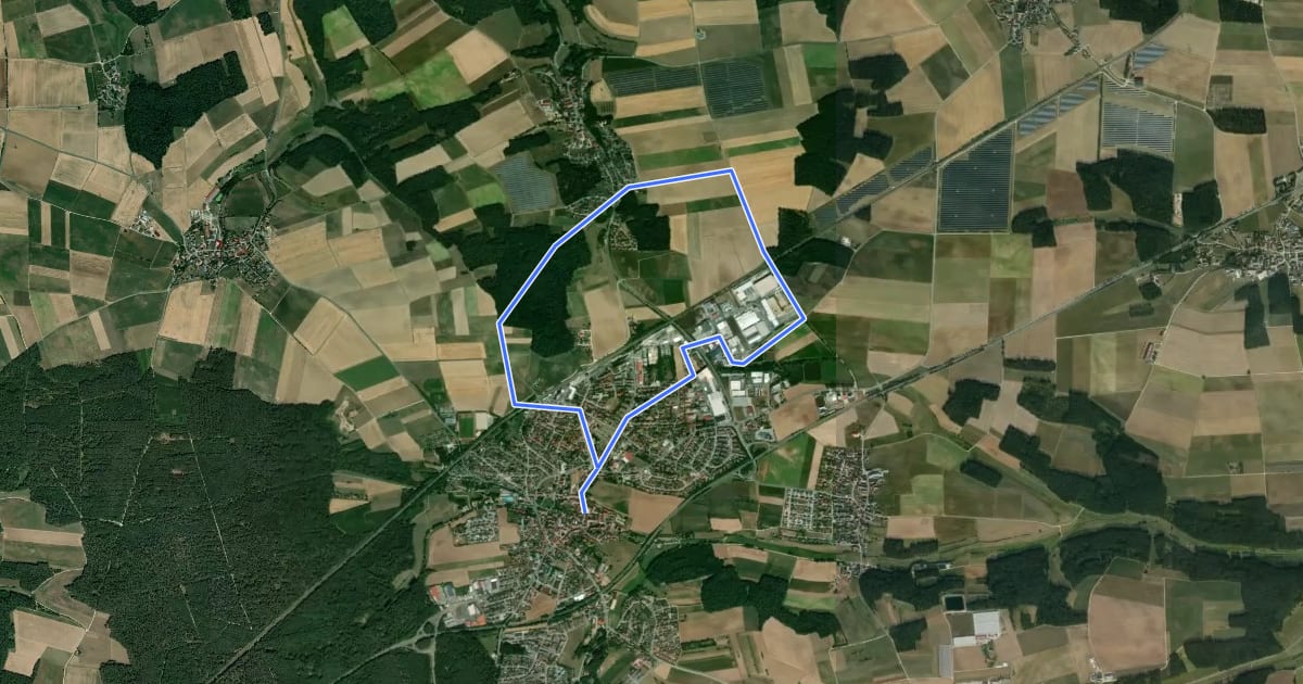 Маршрут Heilsbronner Rundweg 5 на спутниковом снимке