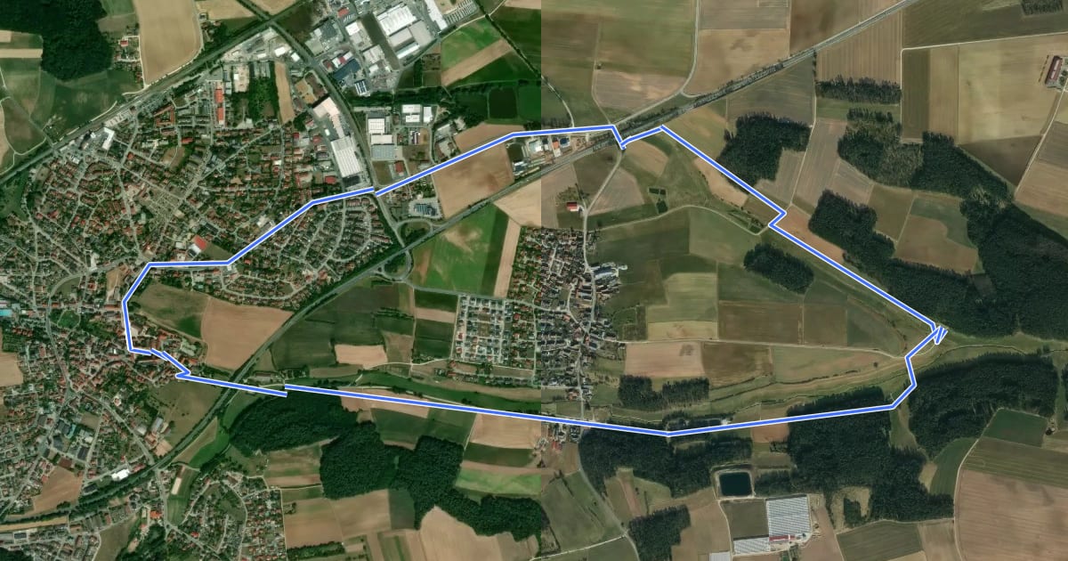Маршрут Heilsbronner Rundweg 6 на спутниковом снимке