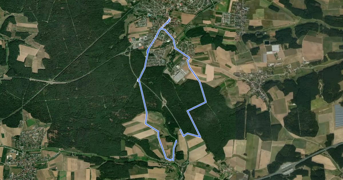 Маршрут Heilsbronner Rundweg 9 на спутниковом снимке