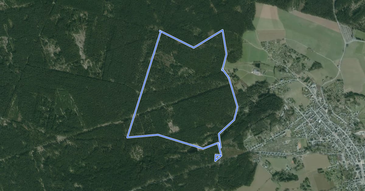 Маршрут Heimat-Liederweg Geyer Route 2 на спутниковом снимке