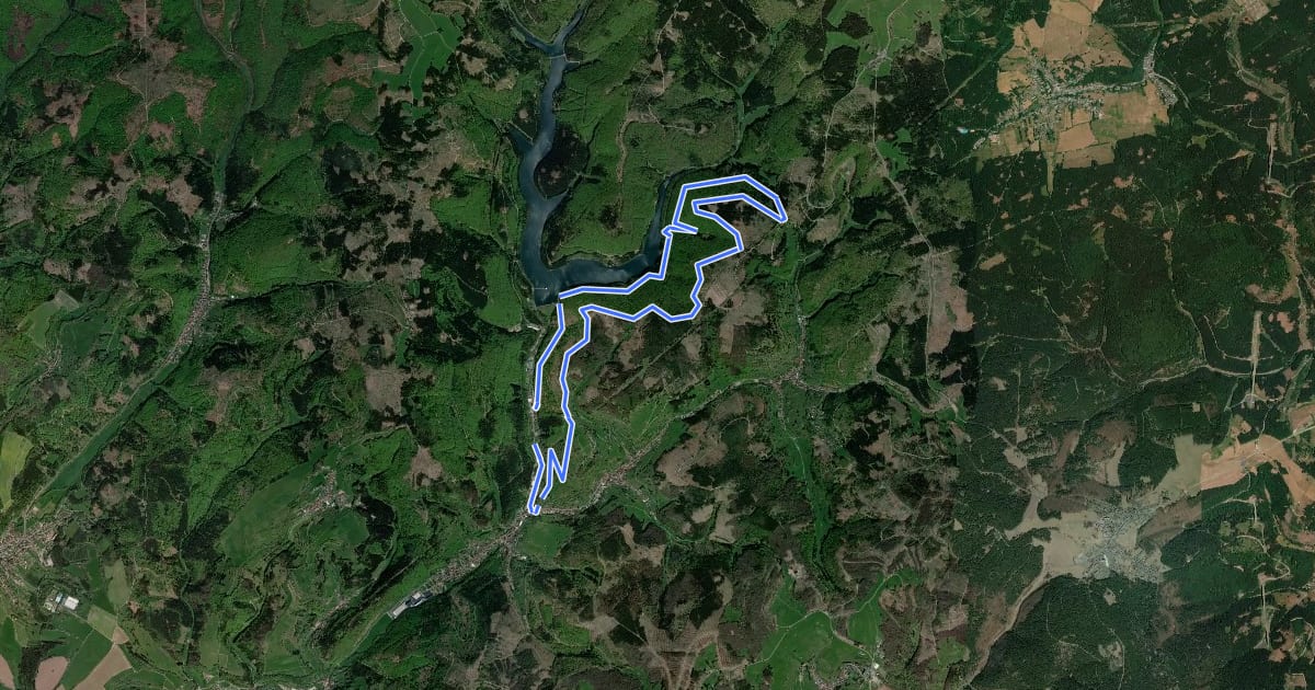 Маршрут Heimatgeschichtlicher Wanderweg на спутниковом снимке