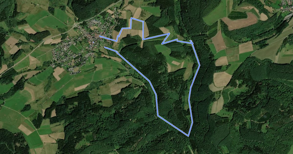 Маршрут HeimatSpur Wallenborner Weg на спутниковом снимке