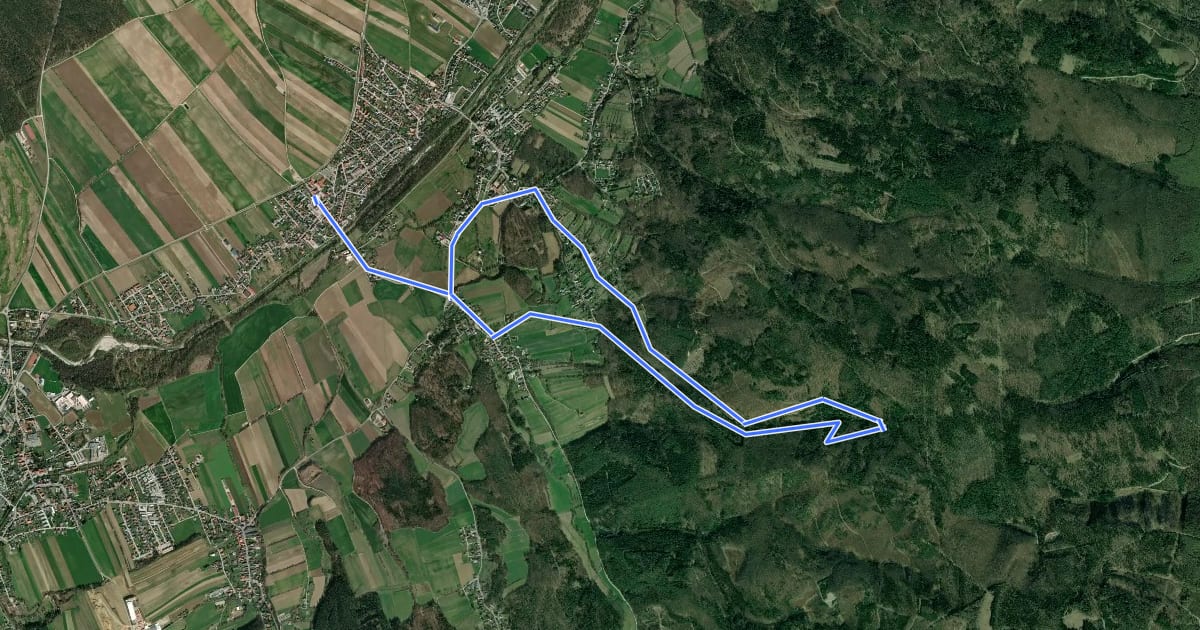 Маршрут Heinis Ruh Runde (Lanzenkirchen) на спутниковом снимке