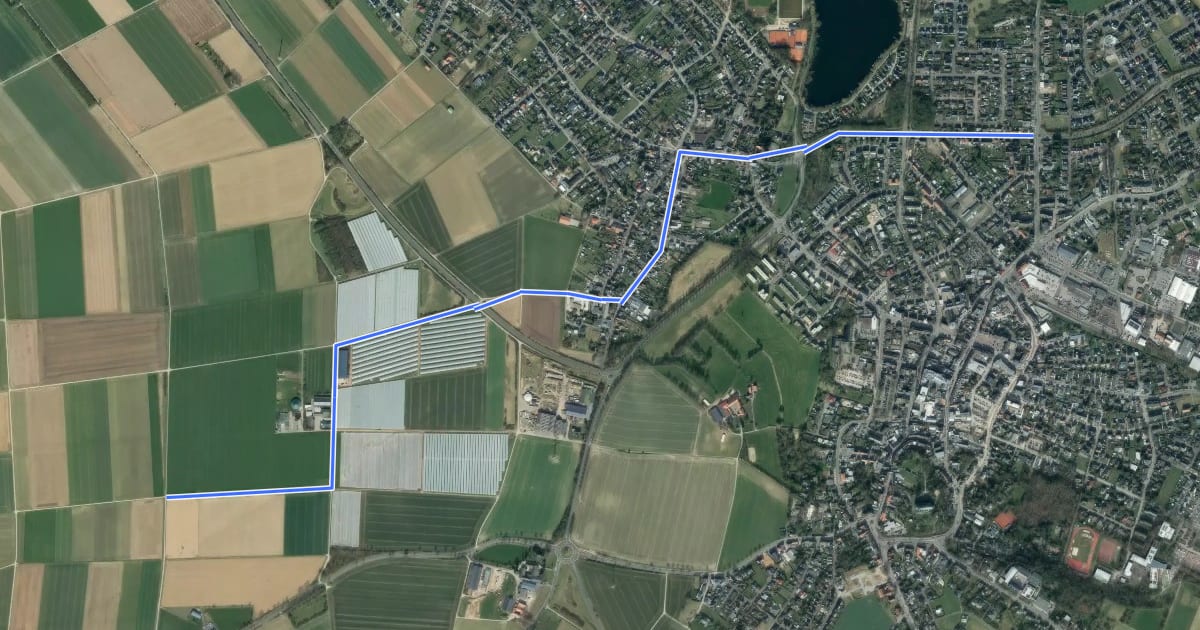Маршрут Heinsberg (11) - Heinsberg (12) на спутниковом снимке