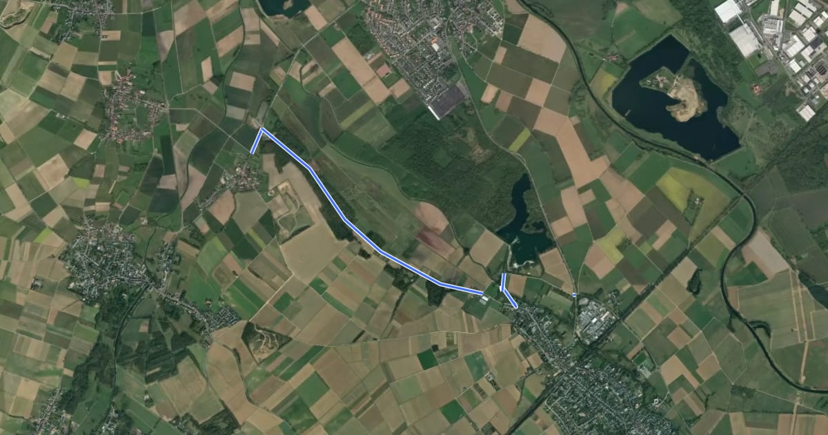 Маршрут Heinsberg (17) - Hückelhoven (97) на спутниковом снимке