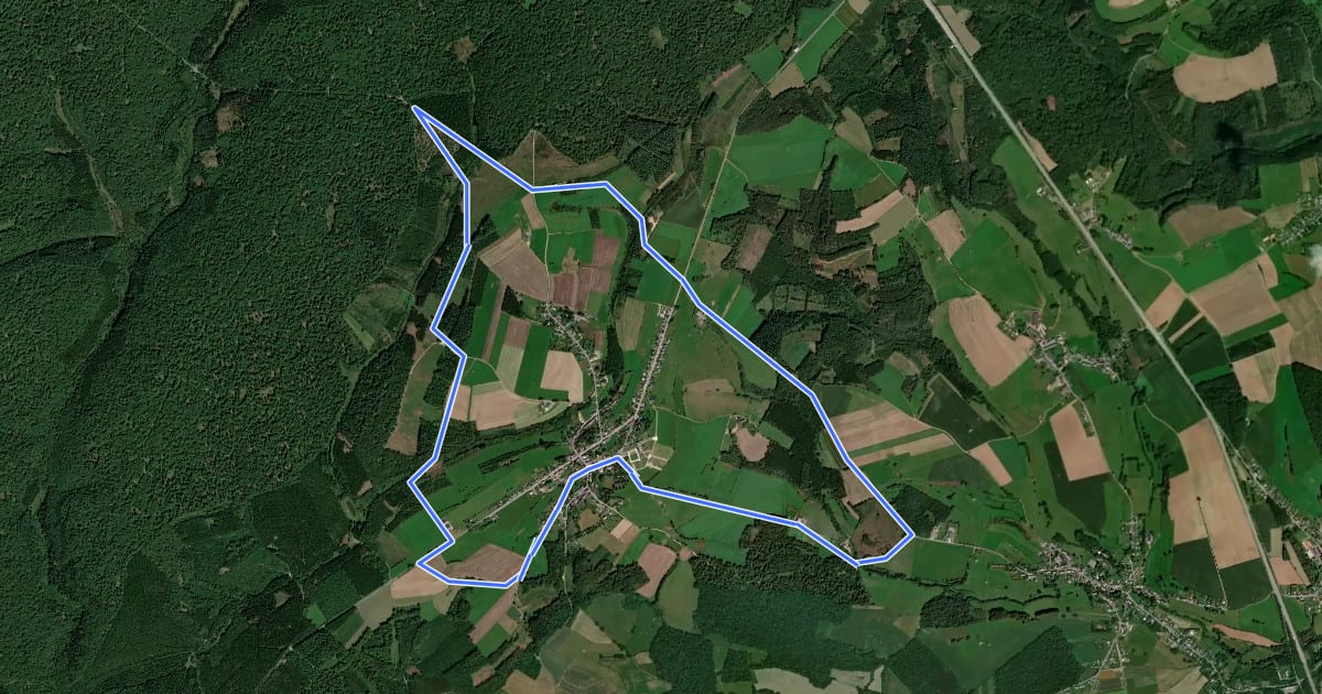 Маршрут Heinstert - aux portes de la Forêt d'Anlier на спутниковом снимке