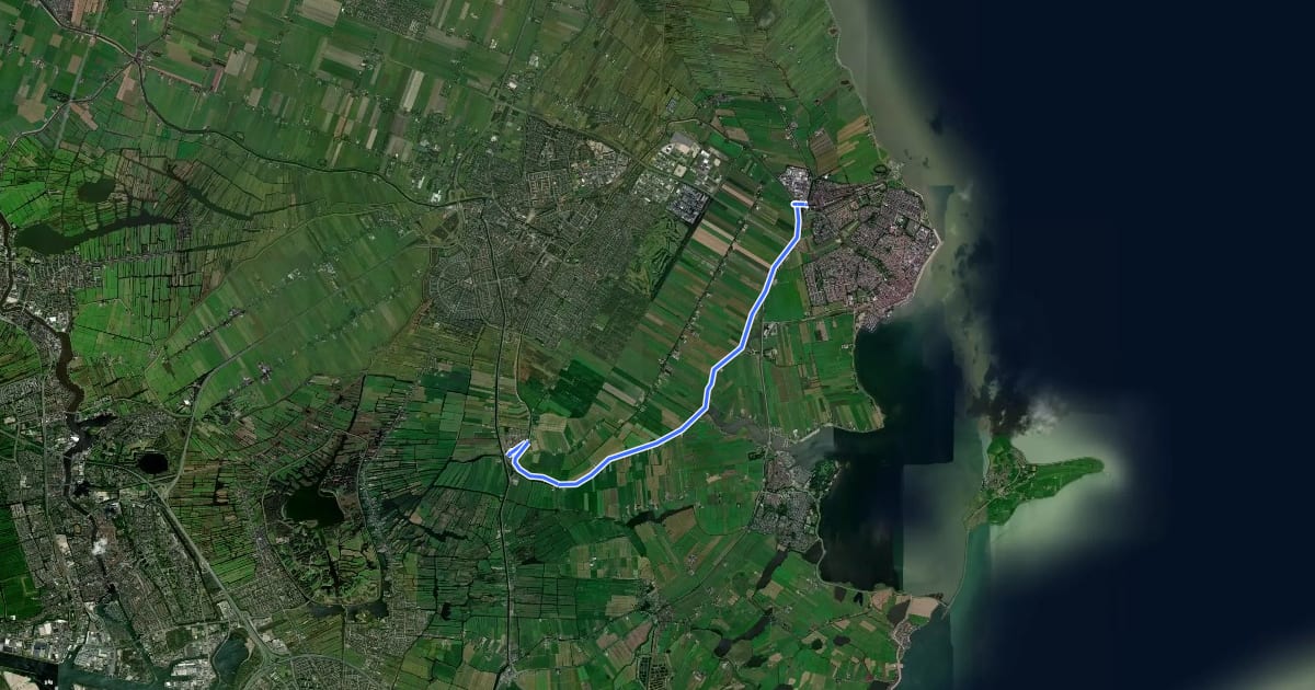 Маршрут Hekkenroute на спутниковом снимке