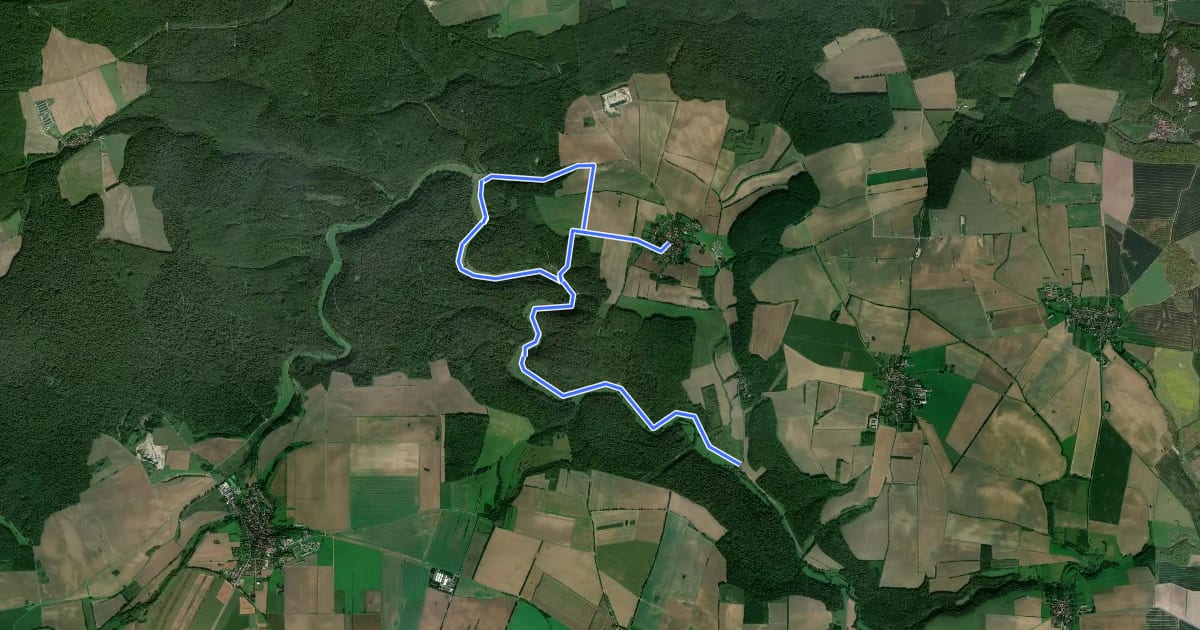 Маршрут Helbetal-Rundweg Kleinberndten на спутниковом снимке