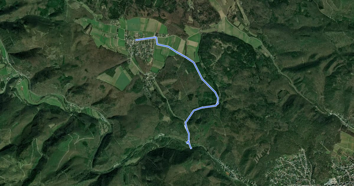 Маршрут Helenental - Purbachtal - Siegenfeld на спутниковом снимке
