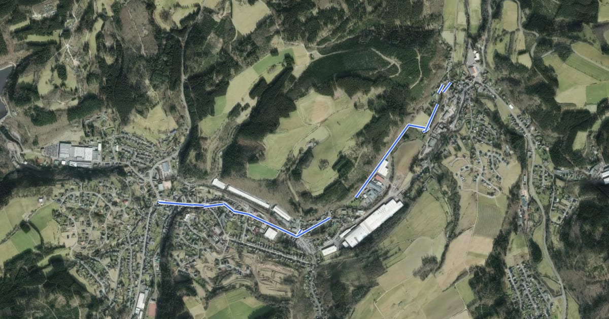 Маршрут Hellenthal (46) - Hellenthal (49) на спутниковом снимке