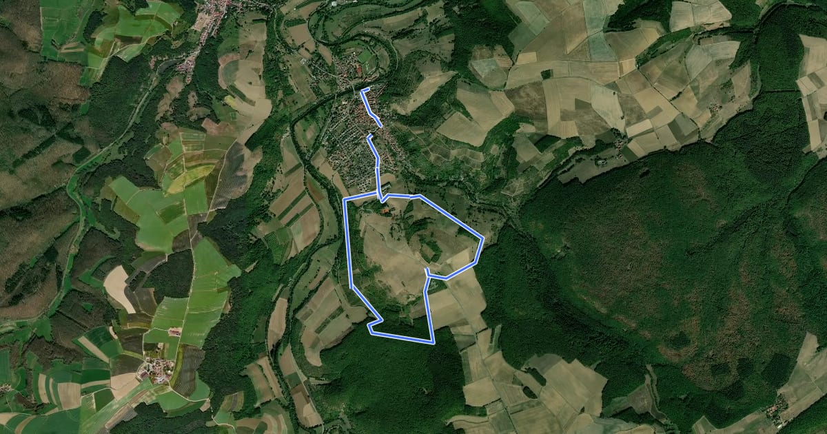 Маршрут Hellersbergweg на спутниковом снимке