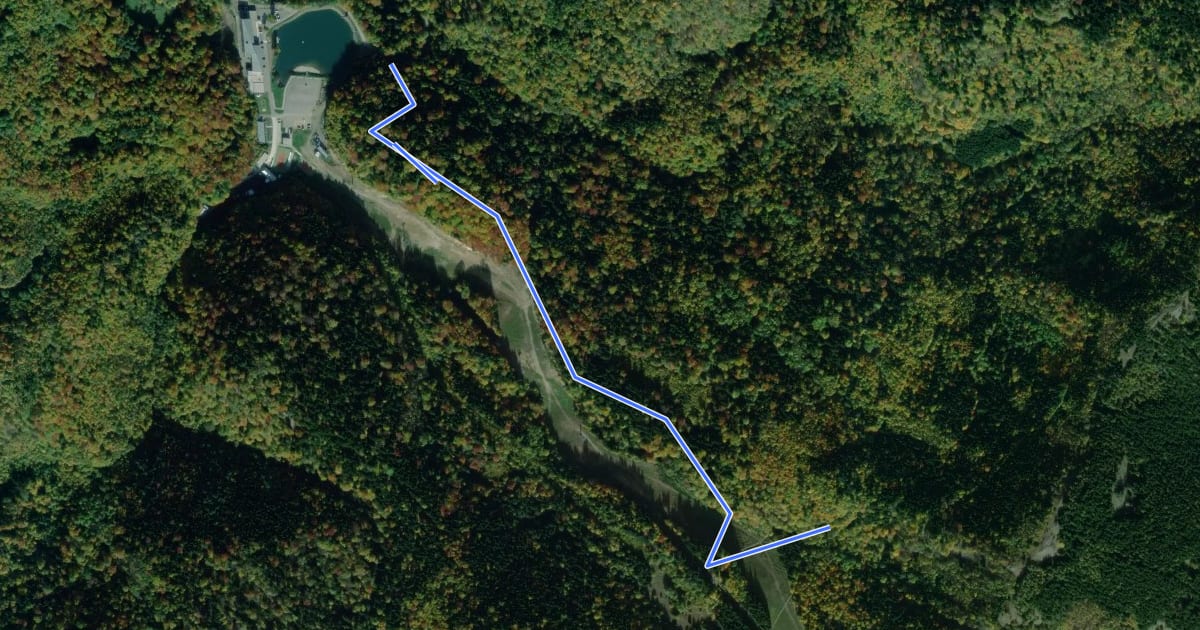 Маршрут Helligon flow trail на спутниковом снимке