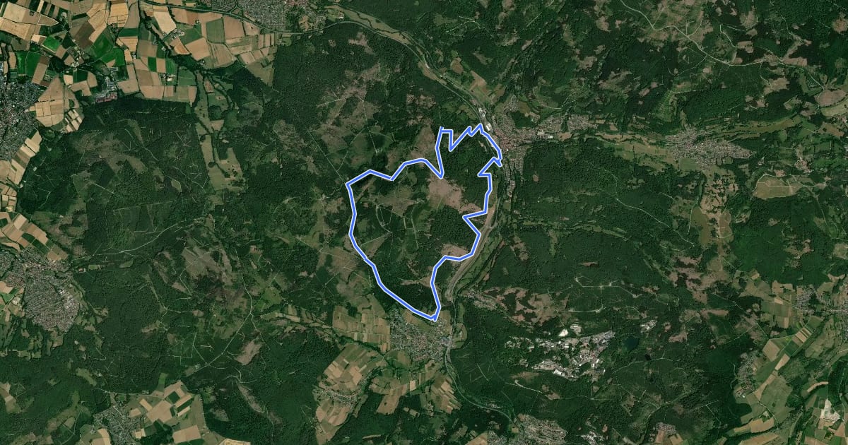 Маршрут Helsa, H6 - Michelskopfweg на спутниковом снимке