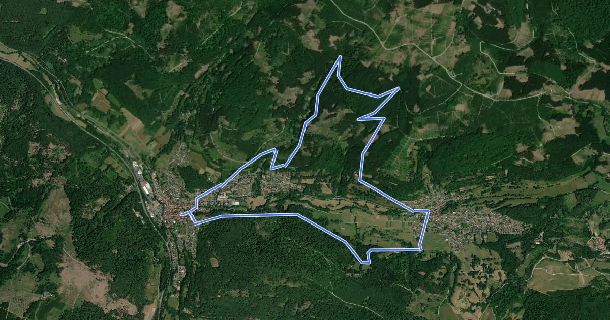 Маршрут Helsa, H8 - Helserbornweg на спутниковом снимке