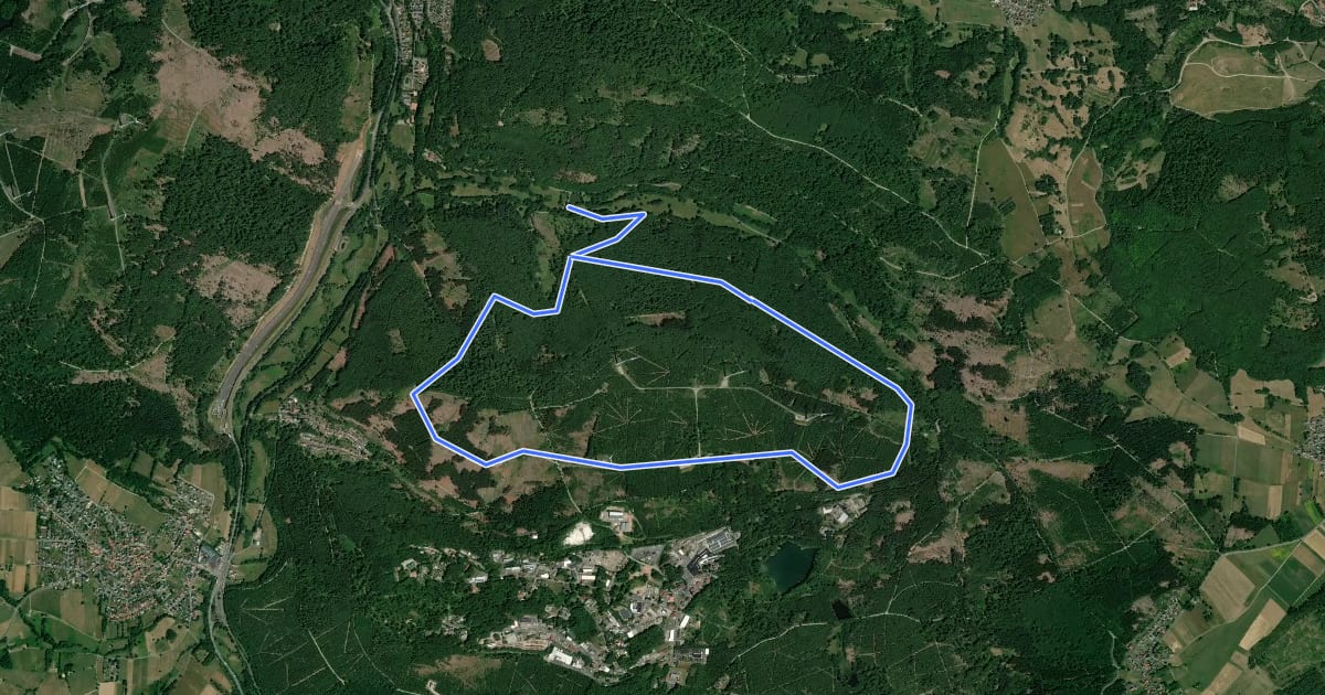 Маршрут Helsa, Rundweg 14 на спутниковом снимке