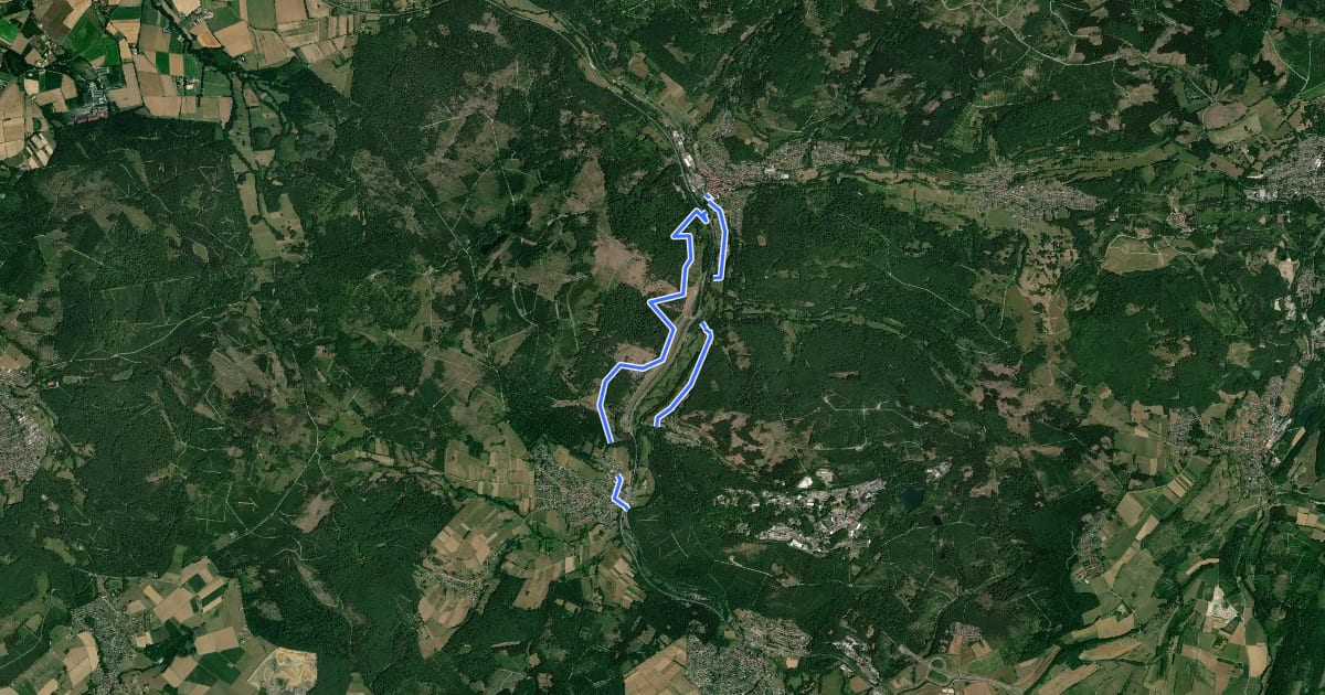 Маршрут Helsaer Wanderweg Lewalterweg на спутниковом снимке