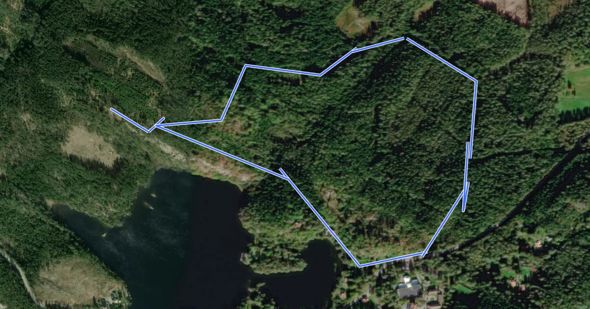 Маршрут Helsjön Texelberget/Bergstigen на спутниковом снимке