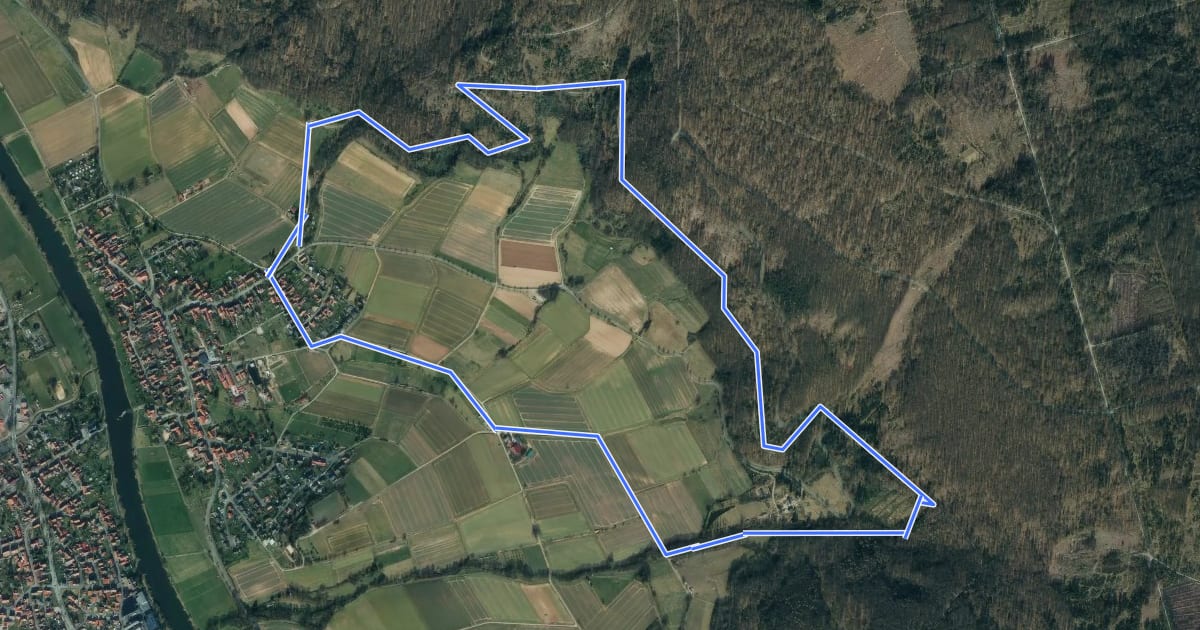 Маршрут Hemeln H2 на спутниковом снимке