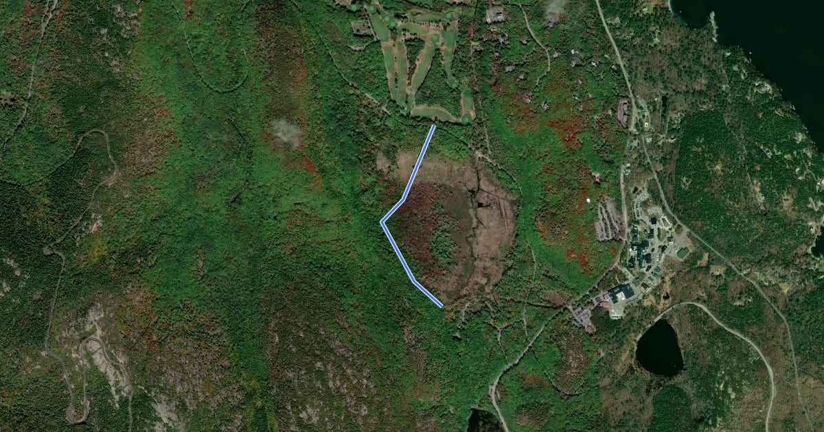 Маршрут Hemlock Road на спутниковом снимке